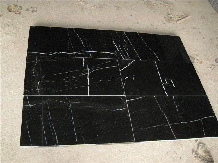 Chinese Nero Marquina Black Marble Tile