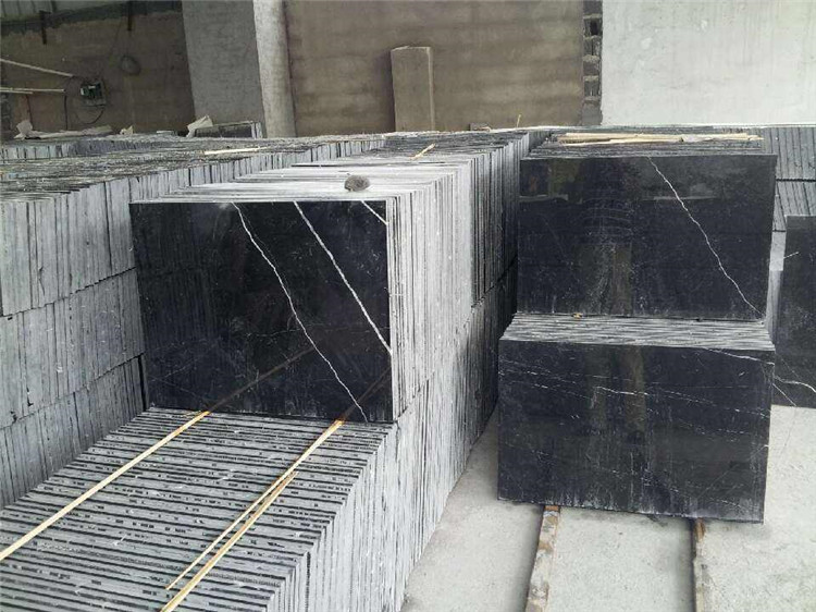 Chinese Nero Marquina Black Marble Tile