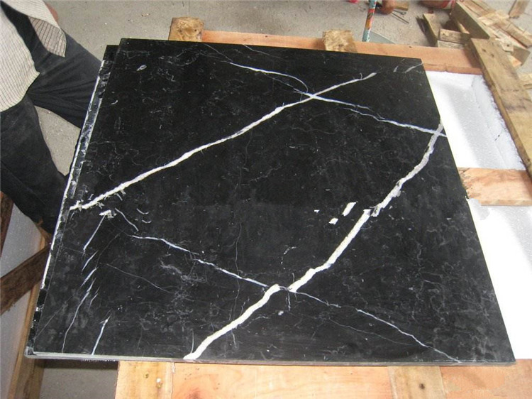 Chinese Nero Marquina Black Marble Tile
